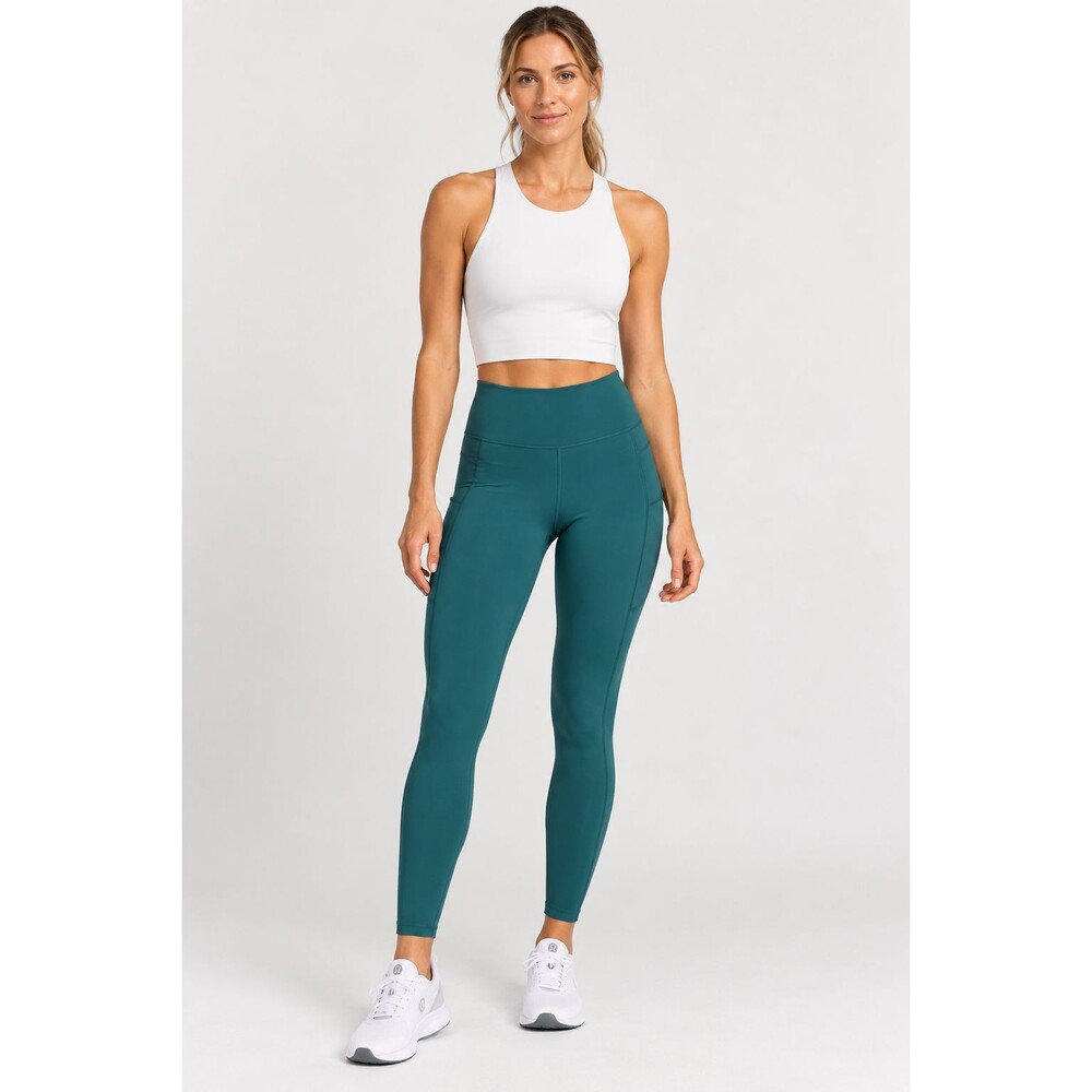 Lululemon Base Pace High-Rise Tight 28" Brushed Nulux Green Womens Size 4 W5DYNS